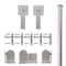 Quiet Glide Satin Nickel 72 in Cube Stick Sliding Door Hardware QG.1300.CS.02 - alternate 1